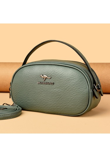 Şık Yuvarlak Küçük Çanta Kadın Yeni Omuz Çantası Düz Renk Eğlence Büyük Kapasiteli Cep Telefonu Çantası Kadın Çantaları Kırmızı Ana Resim Rengi Diğer