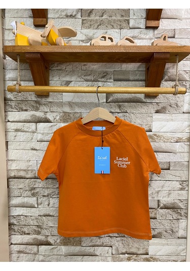Laciel Paris Summer Clup Oversize Çocuk Tişört Turuncu