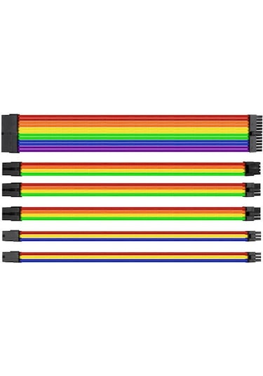 Thermaltake Ttmod Rainbow Power Supply Sleeved  Kablo Seti
