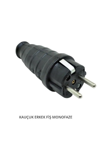 Kauçuk Erkek Fiş  Monofaze