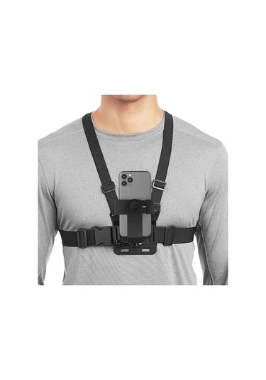 Jl Göğüs Kemeri Fixation Braketi İle Ayarlanabilir Telefon Klip Dr Siyah