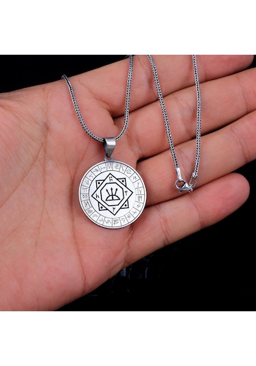 925 Ayar Gümüş Oğuz Kağan Mührü Kolye