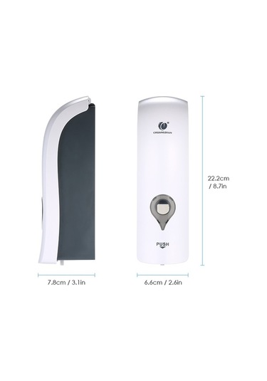 Novahub 300ml Duvar Montaj Sabunluk - El Ve Duş Dağıtıcı - Beyaz Abs - Kolay Kurulum Cd-1049a Beyaz