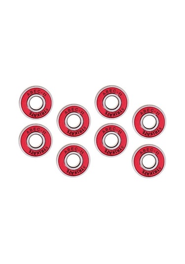 Trendooze Sürtünmesiz Rulmanları Paten Lot Kırmızı Kaykay Abec 8 11 Jo Kırmızı