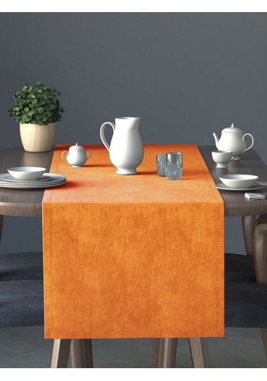 Kadife Dokulu Mandalina Rengi Daily Series Runner 40 X 140 Mandalina