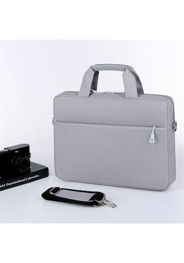 Vkemall Gri Oxford Kumaş Dizüstü Bilgisayar Çantası - 14/15.6 İnç, Elden Taşınabilir & Tek Omuzlu, Profesyonel & Öğrenci İçin, Çok Amaçlı Depolama Gri