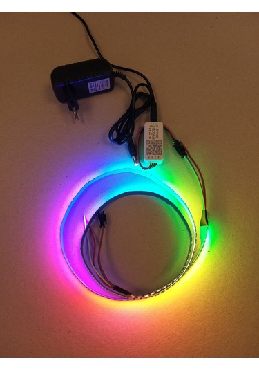 Ws2812B Tak çalıştır vaziyette Argb 144Lü Şerit Led 5V