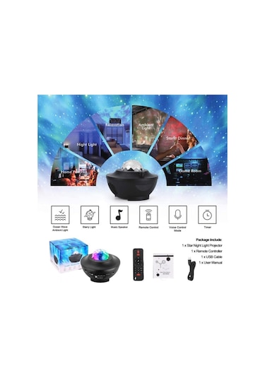 Starry Projektör Gece Lambası Çok Renkli