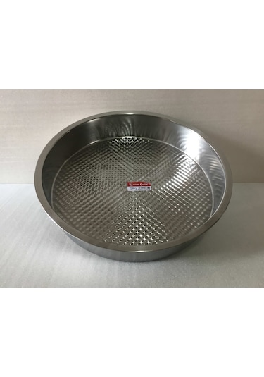 Çiğ Köfte Tepsisi - 3 Numara - Çelik Leğen Motifli - 44 CM