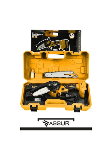 Assur ASR745-02-24 18v Çift Akülü Dal Budama Testere Sarı