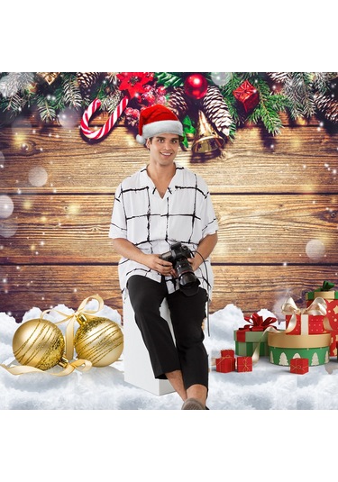 Youtek Noel Temalı 2.1x1.5m Fotograf Çekim Arka Planı Poliester, W-256