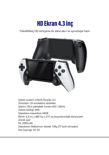 Subzero Ps44 4.3 Inç Hdmı Çıkışlı Taşınabilir Retro Oyun Konsolu Atari 20.000 Oyun