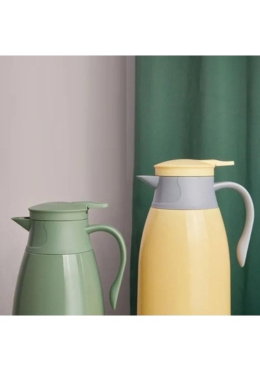 Novahub Yeşil Yalıtım Pot 1900ml Taşınabilir Ev Araba Termos Pot Yeşil