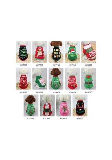 Yılbaşı Temalı Köpek Tişörtü - Şık Ve Rahat Evcil Hayvan Giyimi, Farklı Boyut Seçenekleri İle Gümüş Gümüş