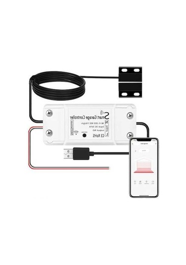 Pazly Beyaz Wifi Garaj Kapısı Açıcı Uzak Kumanda App Ses Kontrolü Alexa Google Home Uyumlu 100-240v Avrupa Standartı