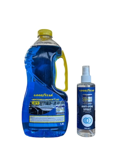 Goodyear Araç Cam Bakım Seti Kışlık Cam Suyu 1.8l + Buğu Önleyici