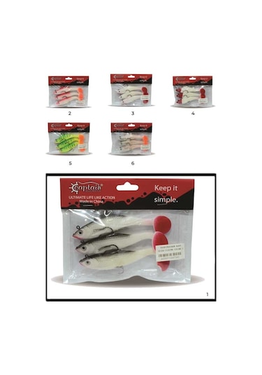Captain 3567 Cracker Soft 10cm Levrek Turna Silikonu 3lü Set Sun