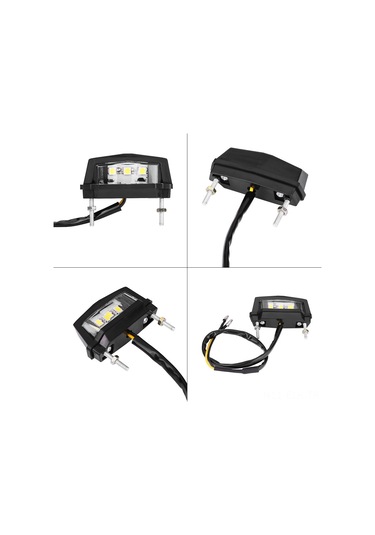 Xindoker Motosiklet İçin Siyah Mini Led Kombinasyon Arka Feneri - Plaka Işığı, Yürüyüş Işığı, Dayanıklı Plastik Kasa, Kolay Kurulum