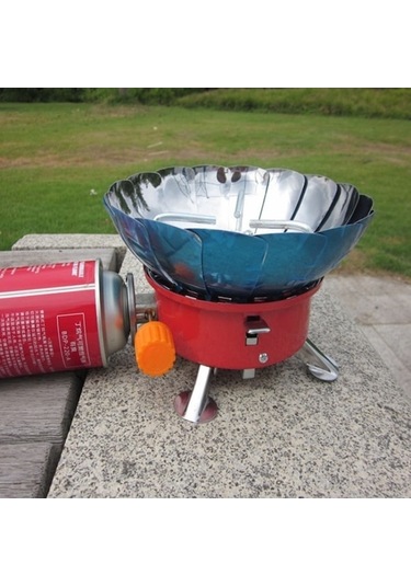 K-203 Taşınabilir Katlanabilir Açık Sırt Çantasıyla Kamp Sobası Bütan Propan Brülör Gaz Kutuları İçin A Çok Renkli