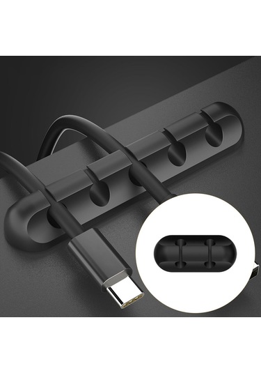 Dolıty Kordon Tutucu Düzenli Yönetim Tel Tutucular 2-solt-siyah