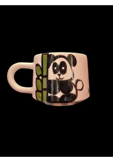 2'li El Yapımı Panda İşlemeli Kupa Diğer