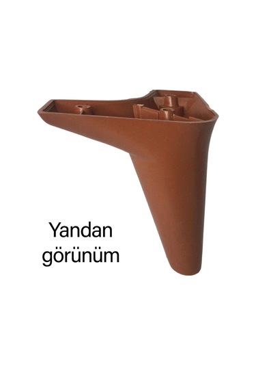 8 Adet Zelve 12 Cm Kahverengi Lüx Mobilya Kanepe Sehpa Ünite Koltuk Ayağı Baza Ayak