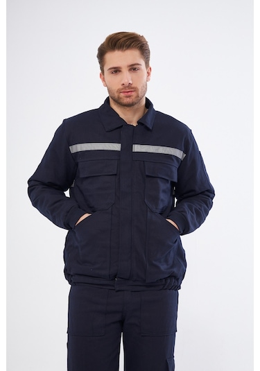 Orange Safety Mont 7/7 Gabardin %100pamuk Reflektörlü Kapitoneli