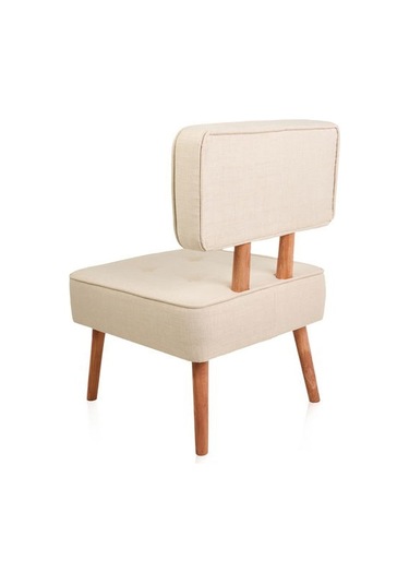 Just Home Kapitoneli Berjer - Krem - 78x59x52 Cm KREM