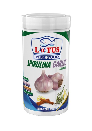 Spirulina Garlic 250ml Kutu Granül Balık Yemi