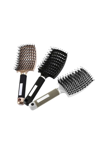 Saç Fırçası Saç Derisi Masaj Tarak Saç Fırçası Kıl Ve Naylon Kadın Islak Kıvırcık Detangle Şekillendirici Araçları Salon Kuaför Kuaförlük Fırçası