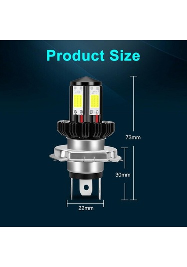 Motosiklet Kafa Lambası Ampulleri H6 Ba20d H4 Led Hi Lo Işın Moto Led Far Motosiklet Led Lambalar Dönüşüm Kiti Ampuller 1200lm 6000 K H4