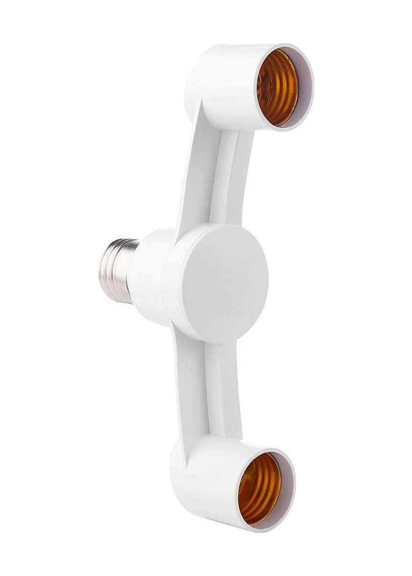 Youmex E27 Çift Başlı Ampul Soketi Adaptörü, Led/enerji Tasarruflu Ampuller İçin, Ateş Engelleme Pc + Bakır Malzeme, 85-285v, Ev/otel/restoran Uygulamalı