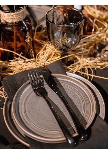 Magistro Urban Bordürlü Tatlı Tabağı Porselen, Çapı 18,5 Cm 102233713 Gri