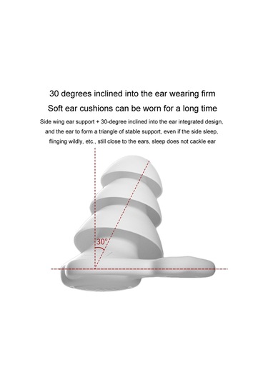 Sones Gürültü Önleyici Uyku Kulak Tıkacı Üç Katmanlı Ses Geçirmez Silikon Yüzme Kulak Tıkacı Beyaz