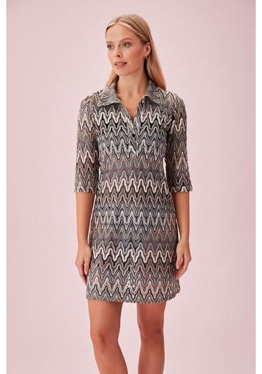 Suwen Polina Plaj Elbisesi Sba24220911 Siyah