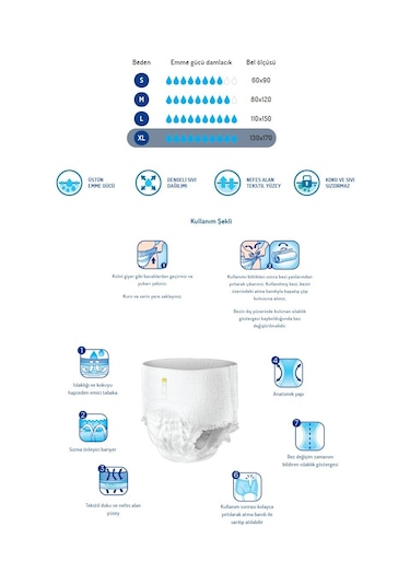 Canped Emici Külot Yetişkin Hasta Bezi XL 6 x 7'li