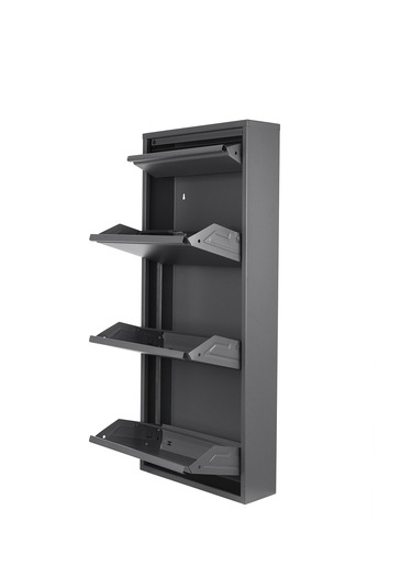 Kaser Metal 3'lü Ekstra Metal Ayakkabılık Antrasit