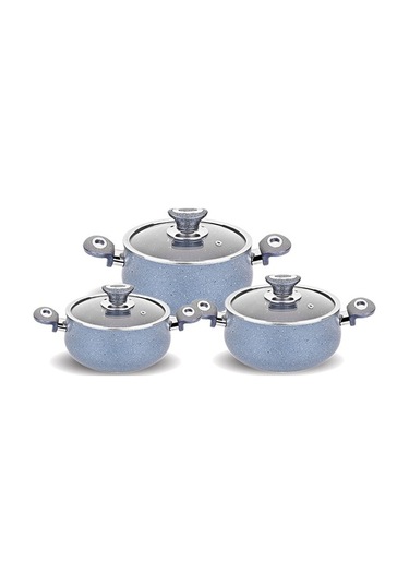 Fms 6 Parça Granit Güveç Tencere Set Gri