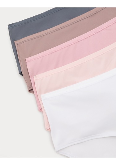 Marks & Spencer 5'li Dikişsiz Short Külot Seti Pembe
