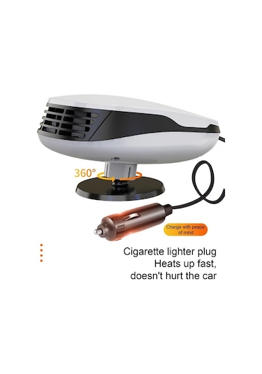 Çok Fonksiyonlu Araç Isıtıcısı Kış Buğu Giderme Sıcak Hava Fanı 9710b