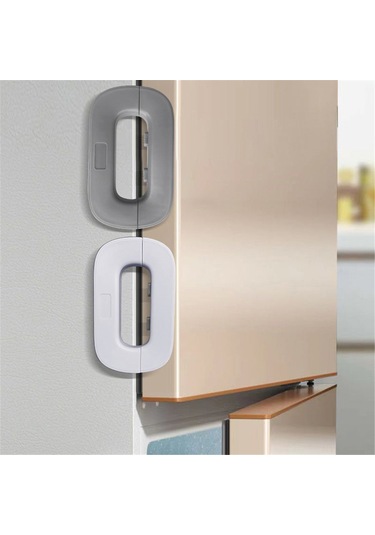 Gajeena Çocuk Güvenliği Kilidi Gri - Otomatik Kilitlenme, Çok Amaçlı Kullanım, Buzdolabı-ütü-çekmece Koruması Gri