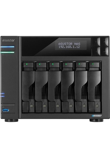 Asustor As6706t-8gb Celeron Qc- 8gb Ram- 6-diskli Nas Server Disksiz