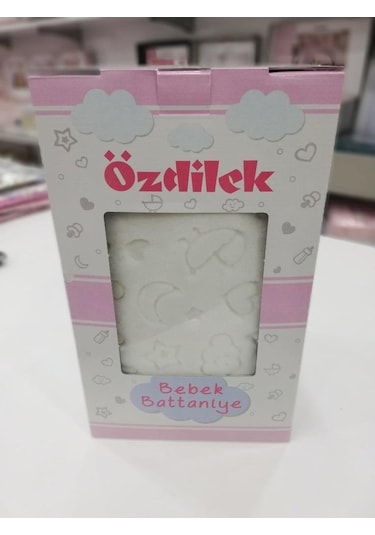Özdilek Bebek Battaniyesi Embos Pelüş Kemik Çok Renkli