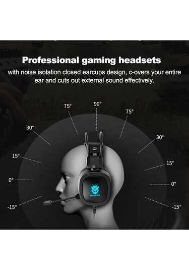 Ximistore9 Siyah 7.1 Usb Sanal Surround Kulaklık - Oyuncu İçin Parlak Led Işıklı, Gürültü Engelleme Mikrofonlu, Konforlu Gaming Kulaklık