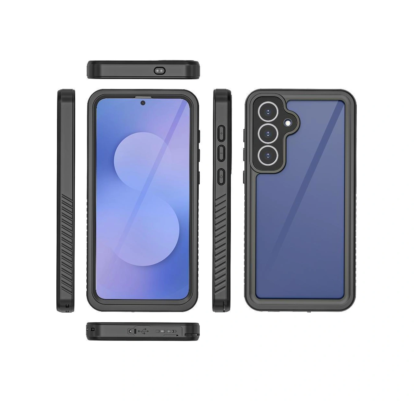 Samsung Galaxy S25 Fe İçin Su Geçirmez Dahili Kılıf, Ekran Koruyucu Ip68 Su Geçirmez 12ft Askeri Darbeye Dayanıklı