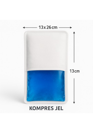 Soğuk Sıcak Kompres Jel Buz Torbası Kılıflı 13x26 Cm