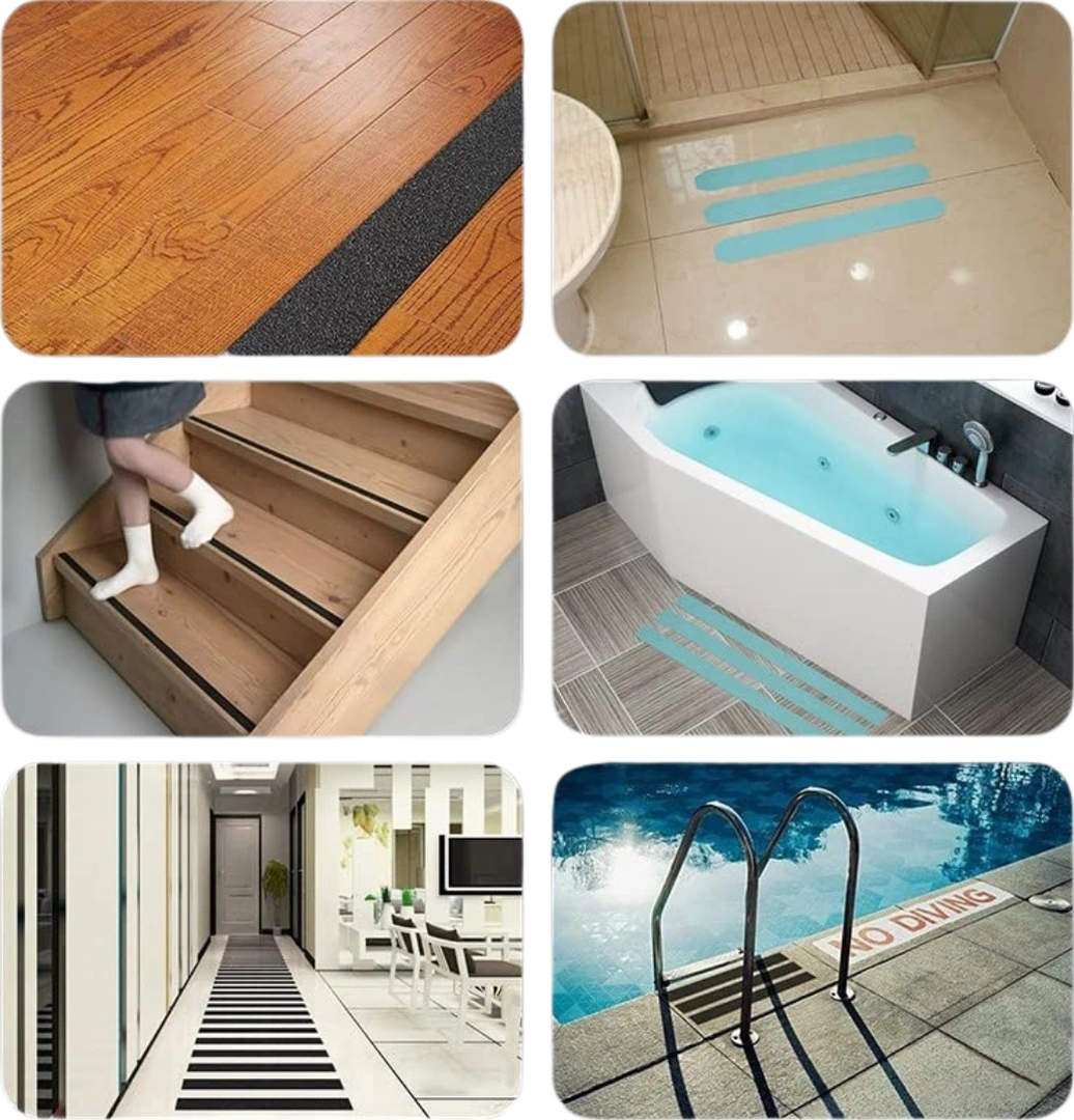 Taşlı Zemin Kaydırmaz Bant Kendinden Yapışkanlı Güvenli Yüzey Şeridi Merdiven Ve Zeminler İçin