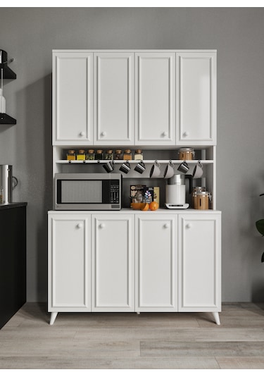 Stella Country Kahve Köşesi Beyaz, Erzak Dolabı, Kiler Dolabı