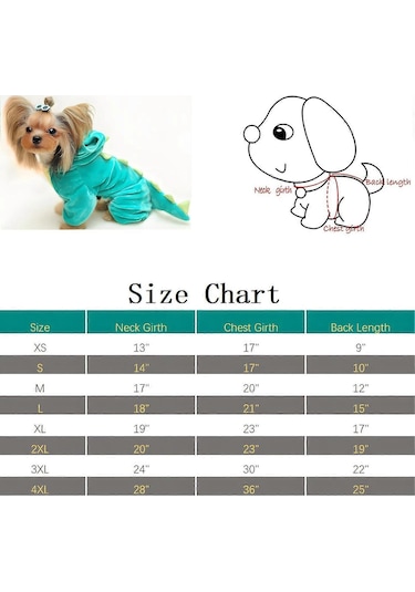 Dinozor Köpek Kostümü - Cadılar Bayramı Kıyafetleri İçin Sevimli