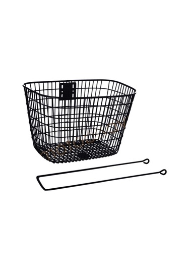 Monero 26 Jant Bisiklet Ön Sepet Demir Çubuklu Siyah